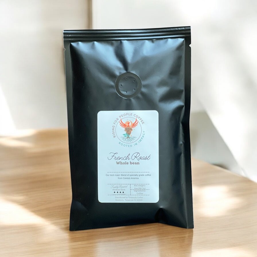 2oz French Roast - Rising For People Coffee Co.CoffeeRising For People Coffee Co.Rising For People Coffee Co.2oz - frenchroastRising For People Coffee coffee bag— French roast coffee, dark roast coffee, Latte, Cappuccino, Coffee shop, Coffee shop near, Coffee near me, Roasted coffee, Speciality coffee, Green coffee, Black coffee, Espresso machine, French press, Espresso, Takeout coffee near, Reno coffee