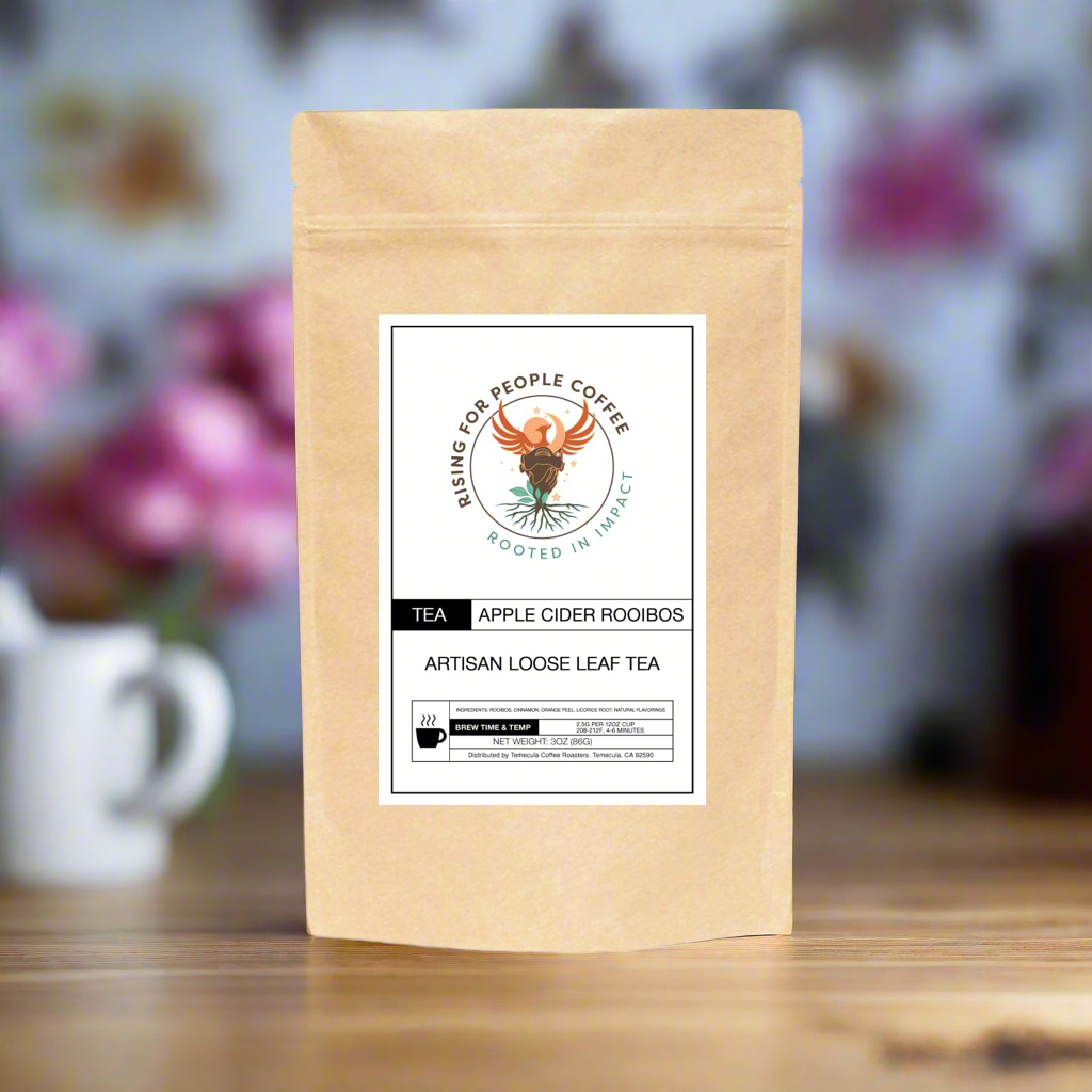 Rising for People Coffee— Apple Cider Rooibos Tea Leaves, Rising for People Coffee— Peach Paradise Tea Leaves, Latte,
Cappuccino,
Coffee shop,
Coffee shop near,
Coffee near me,
Roasted coffee,
Speciality coffee,
Green coffee,
Black coffee,
Espresso machine,
French press,
Espresso,
Takeout coffee near
