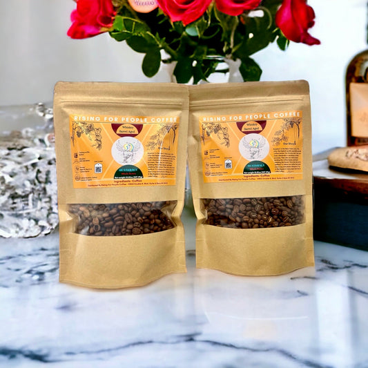 Aged Whiskey barrel Coffee Beans - Rising For People Coffee Co.Rising For People Coffee Co.Rising For People Coffee Co.197644238361Rising for people coffee, organic beans, valentines edition, whiskey barrel beans