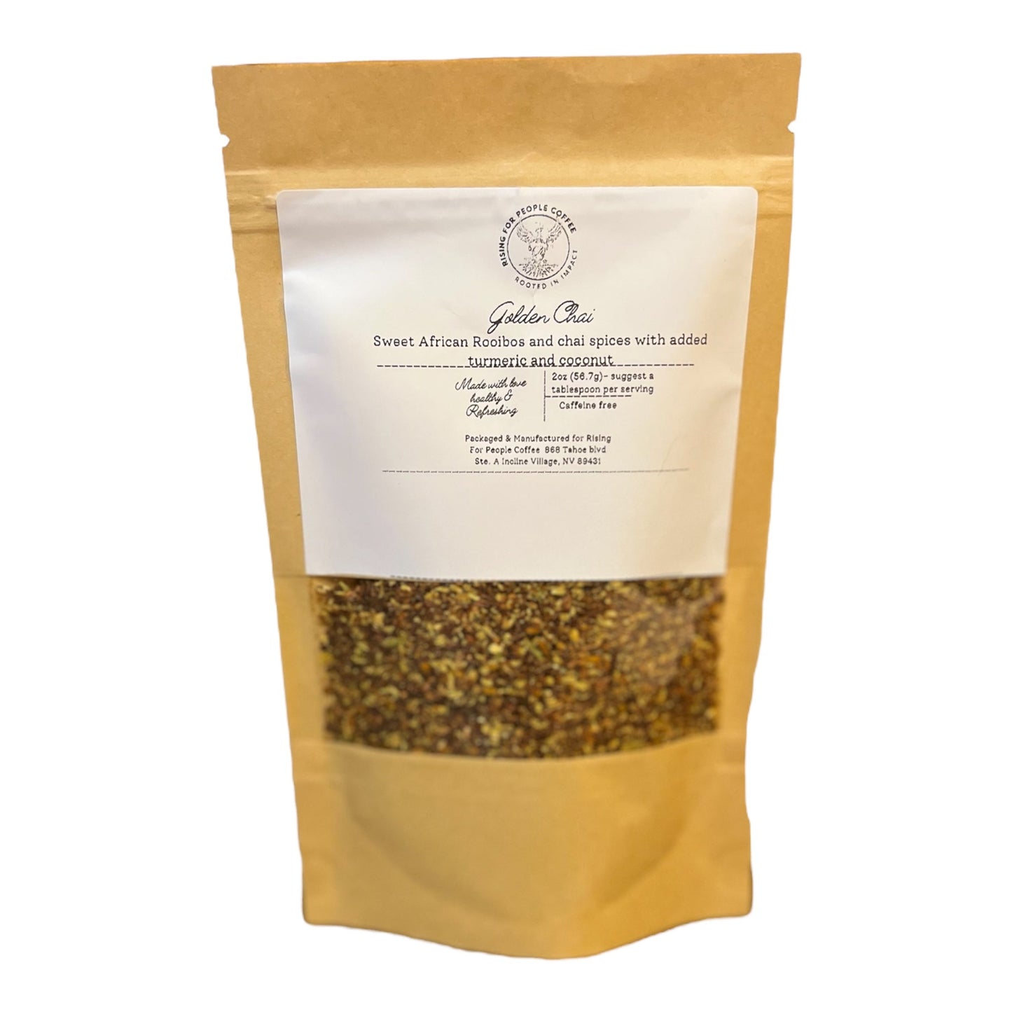 Golden Chai Tea - Rising For People Coffee Co.Food & BeveragesRising For People Coffee Co.Rising For People Coffee Co.Golden chai tea by rising for people coffee co , speciality gourmet tea, Latte, Cappuccino, Coffee shop, Coffee shop near, Coffee near me, Roasted coffee, Speciality coffee, Green coffee, Black coffee, Espresso machine, French press, Espresso, Takeout coffee near