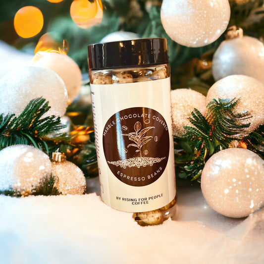 Marble Chocolate covered Espresso Beans - Rising For People Coffee Co.Rising For People Coffee Co.Rising For People Coffee Co.Rising for the people coffee chocolate covered espresso beans