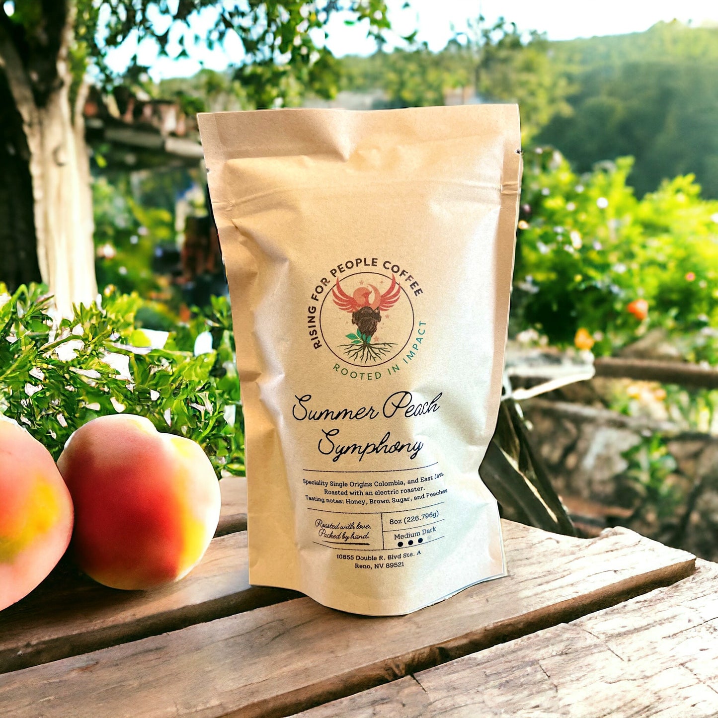 Summer Peach Symphony - Rising For People Coffee Co.Rising For People Coffee Co.Rising For People Coffee Co.Rising for people coffee espresso blend, summer peach symphony