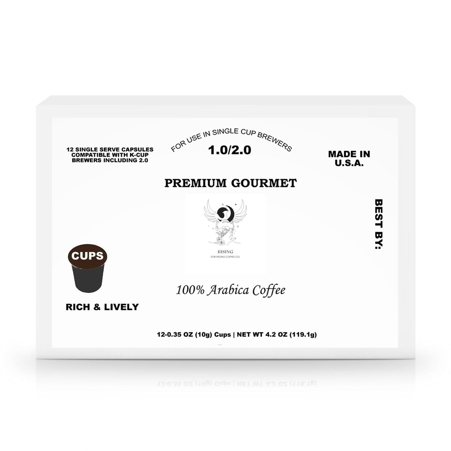 12 Pack Single Serve Coffee Capsules k - pods - Rising For People Coffee Co.CoffeeRising For People Coffee Co.Rising For People Coffee Co.VARBLEND - 12PACKRising for People Coffee Co. 12 Pack Single Serve Coffee CapsulesāArabica coffee, Latte, Cappuccino, Coffee shop, Coffee shop near, Coffee near me, Roasted coffee, Speciality coffee, Green coffee, Black coffee, Espresso machine, French press, Espresso, Takeout coffee near