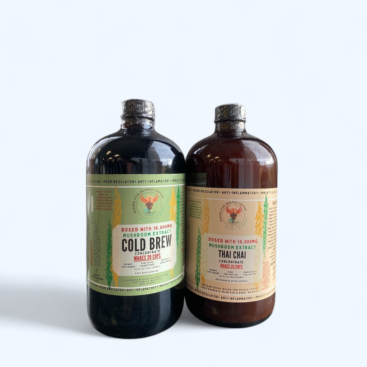 Happy Mushroom Cold Brew & Thai Chai Concentrate