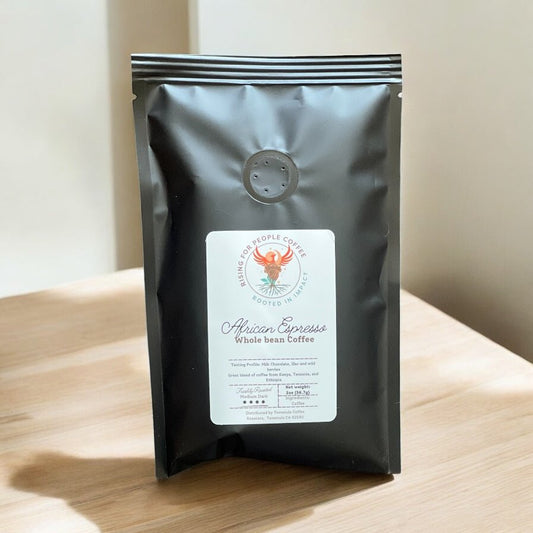 2oz Tanzania - Rising For People Coffee Co.CoffeeRising For People Coffee Co.Rising For People Coffee Co.2oz - tanzaniaRising For People Coffee coffee bag— African Espresso coffee, dark roast coffee, Latte, Cappuccino, Coffee shop, Coffee shop near, Coffee near me, Roasted coffee, Speciality coffee, Green coffee, Black coffee, Espresso machine, French press, Espresso, Takeout coffee near, Reno coffee