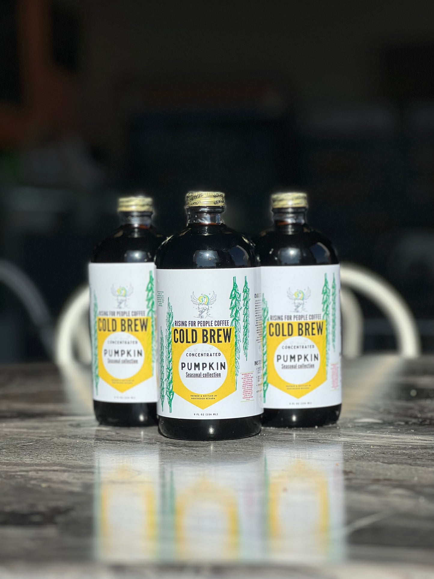 pumpkin cold brew by rising for people coffee