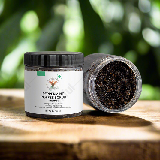 Rising for people coffee peppermint coffee body & face scrub