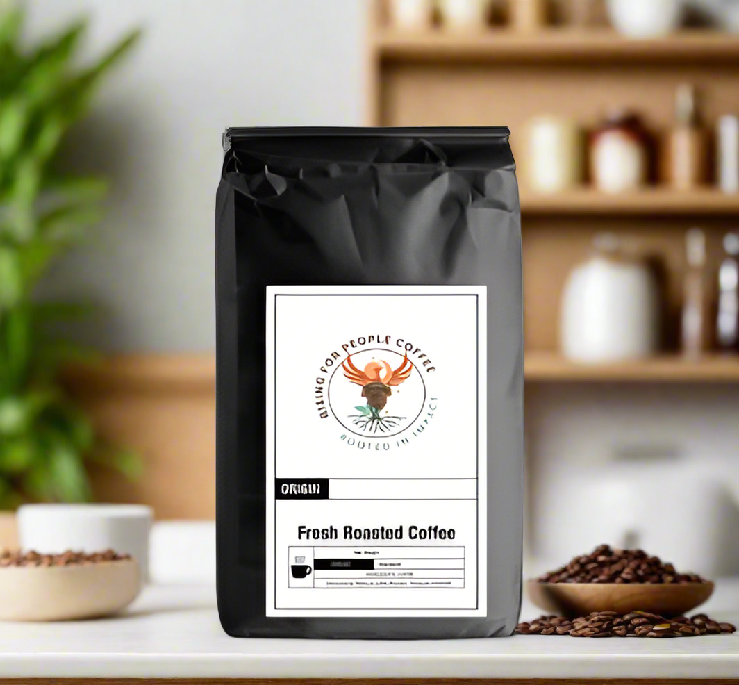 Rising For People Coffee bag-caramel flavor, medium roast