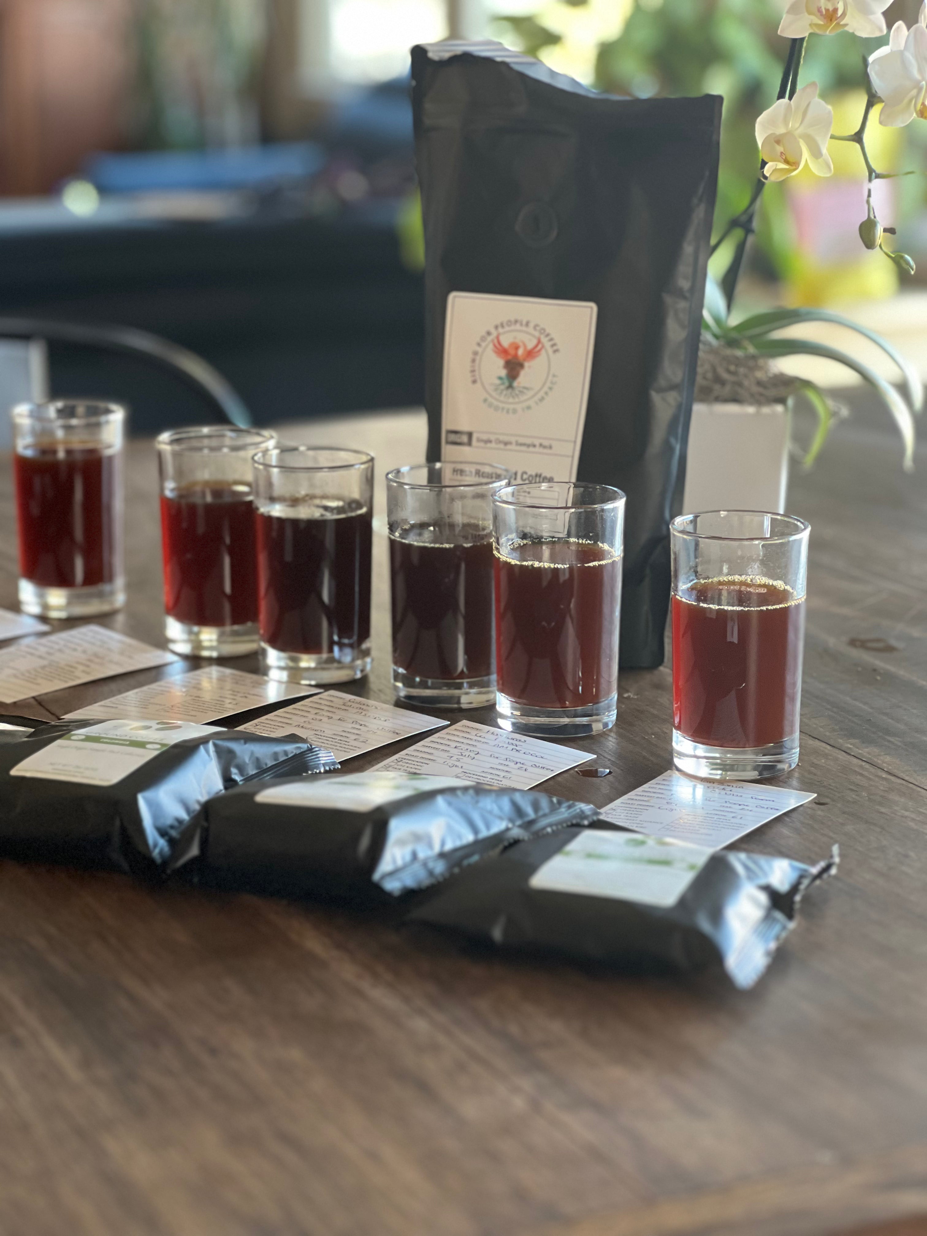 Rising For People Coffee Cupping and tasting Experience - dive into the aroma of coffee ,single origin & specialty gourmet coffee, cupping experience, tasting experience 