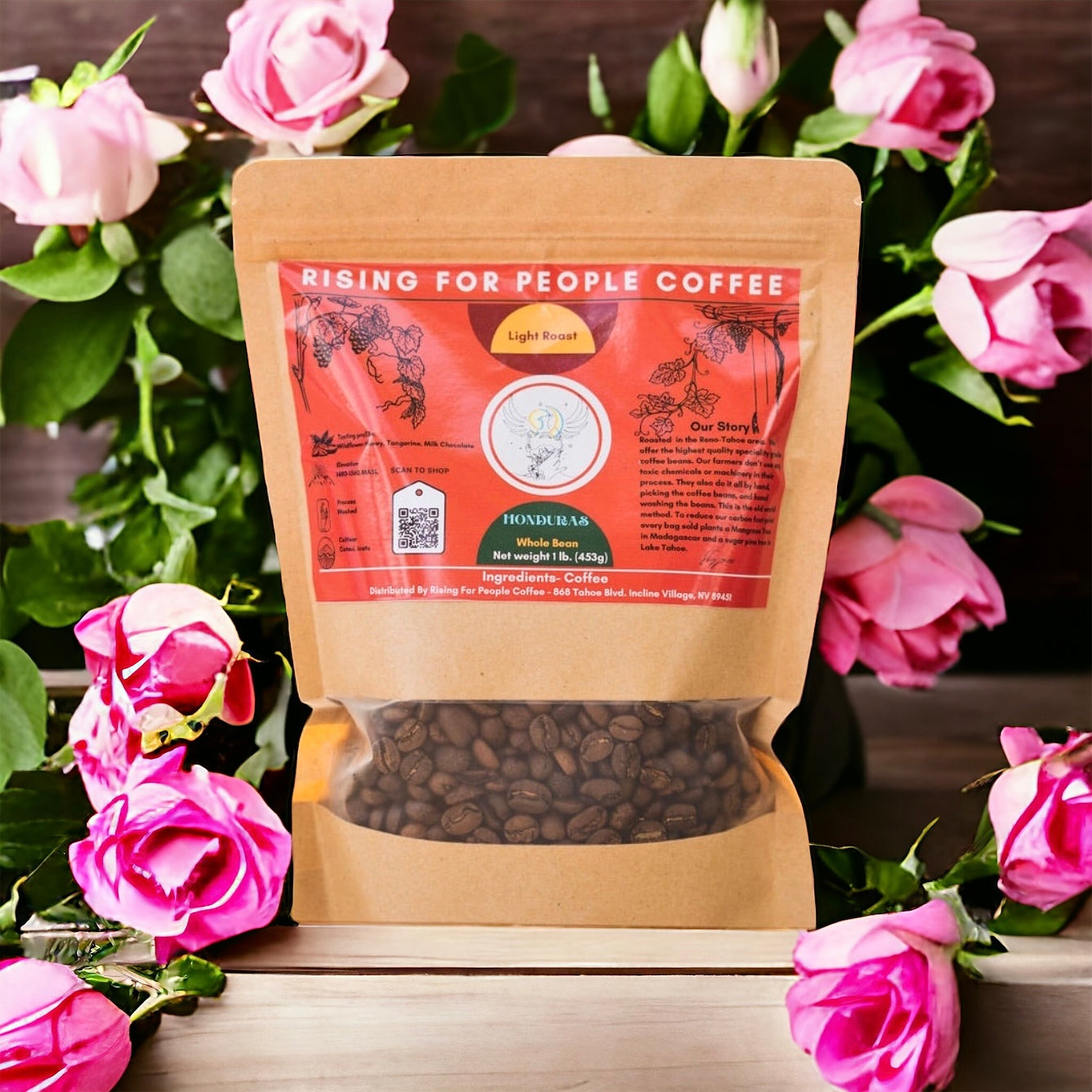 Rising for people coffee, organic beans, valentines edition