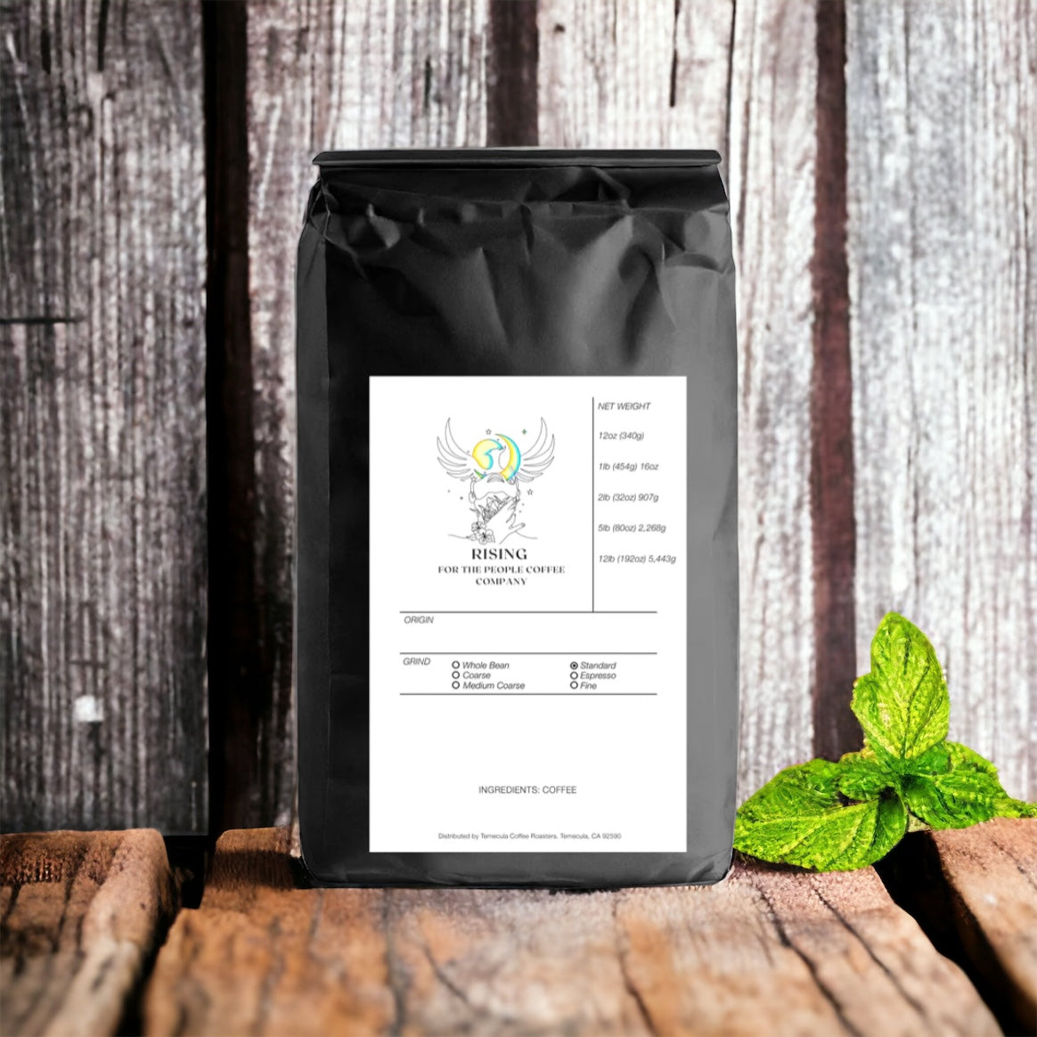 Rising for people coffee mint flavored