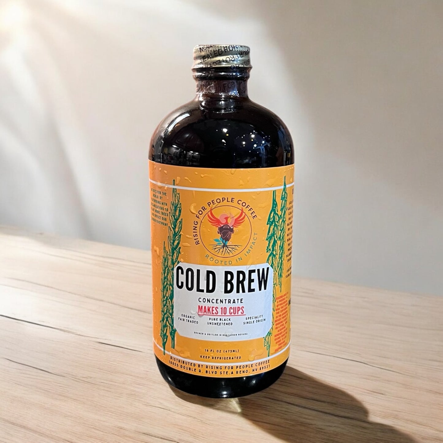 Organic original concentrated cold brew, made with specialty roasted coffee beans