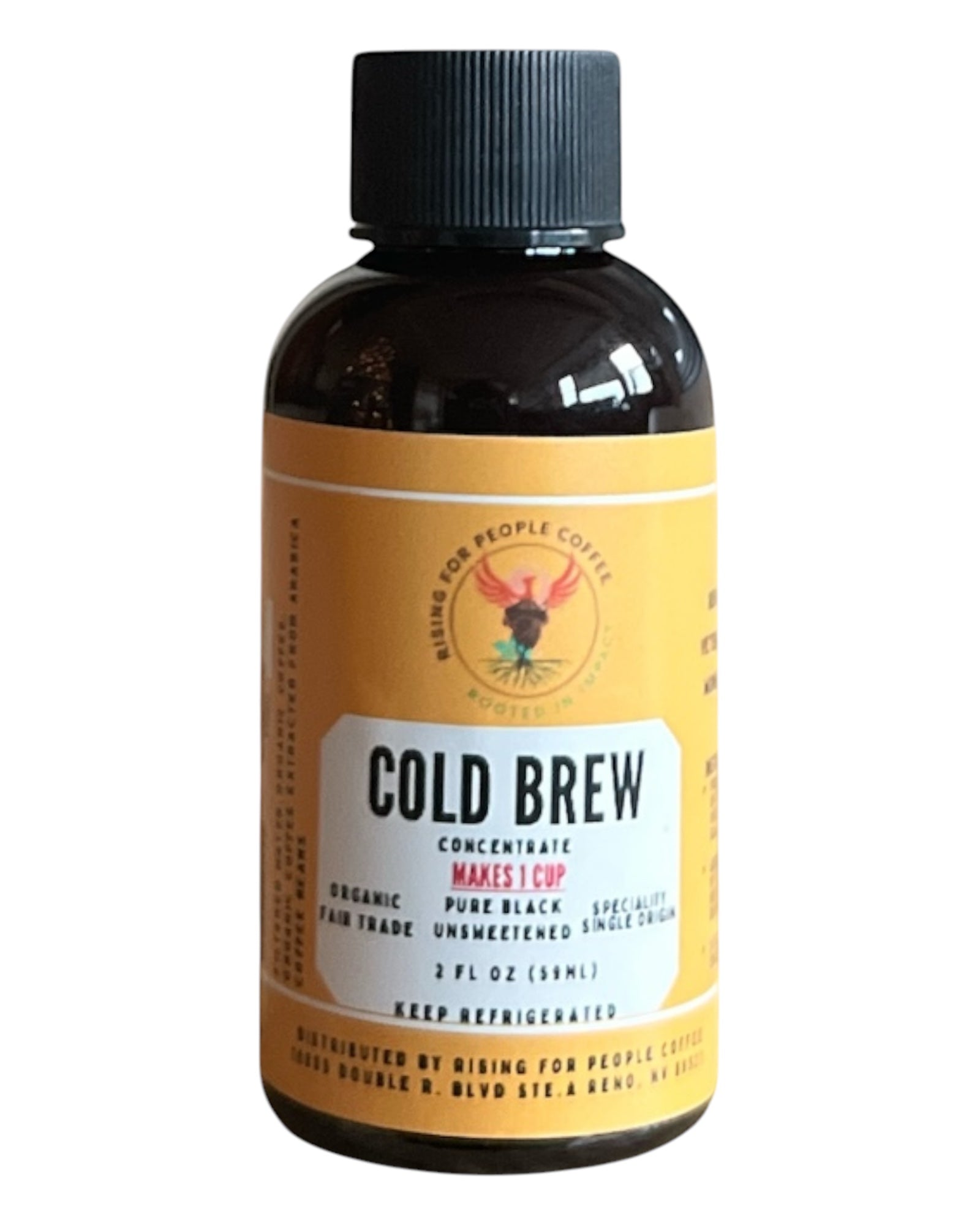 2oz Travel Original Cold Brew Concentrate Coffee by rising for people coffee, specialty and organic 