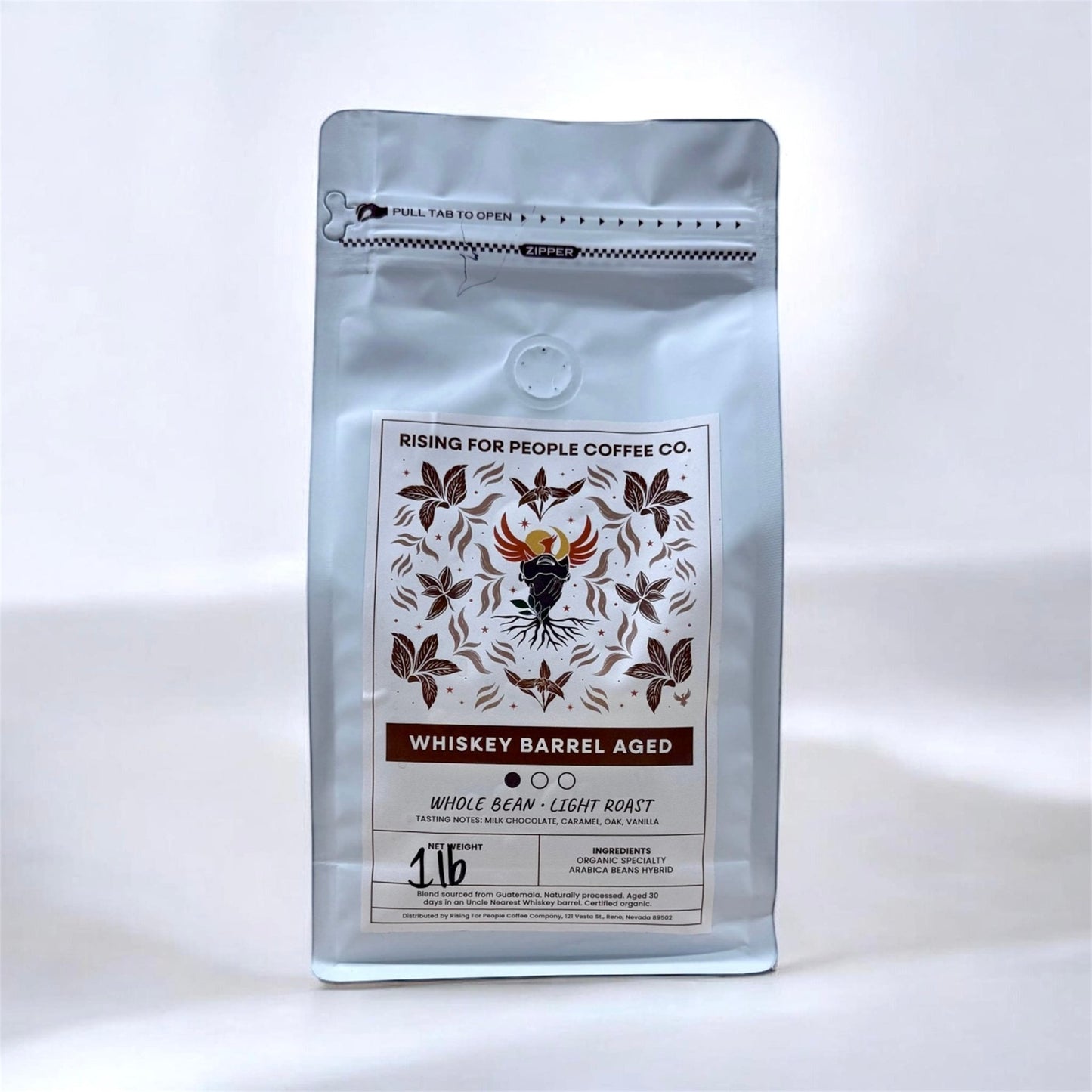 Aged Whiskey barrel Coffee Beans - Rising For People Coffee Co.Rising For People Coffee Co.Rising For People Coffee Co.197644238361Aged Whiskey barrel Coffee Guatemala Beans - Rising For People Coffee Co.Rising For People Coffee Co.Rising For People Coffee Co.197644238361Organic, aged whiskey barrel coffee beans, single origin, Guatemala specialty coffee, rising for people coffee