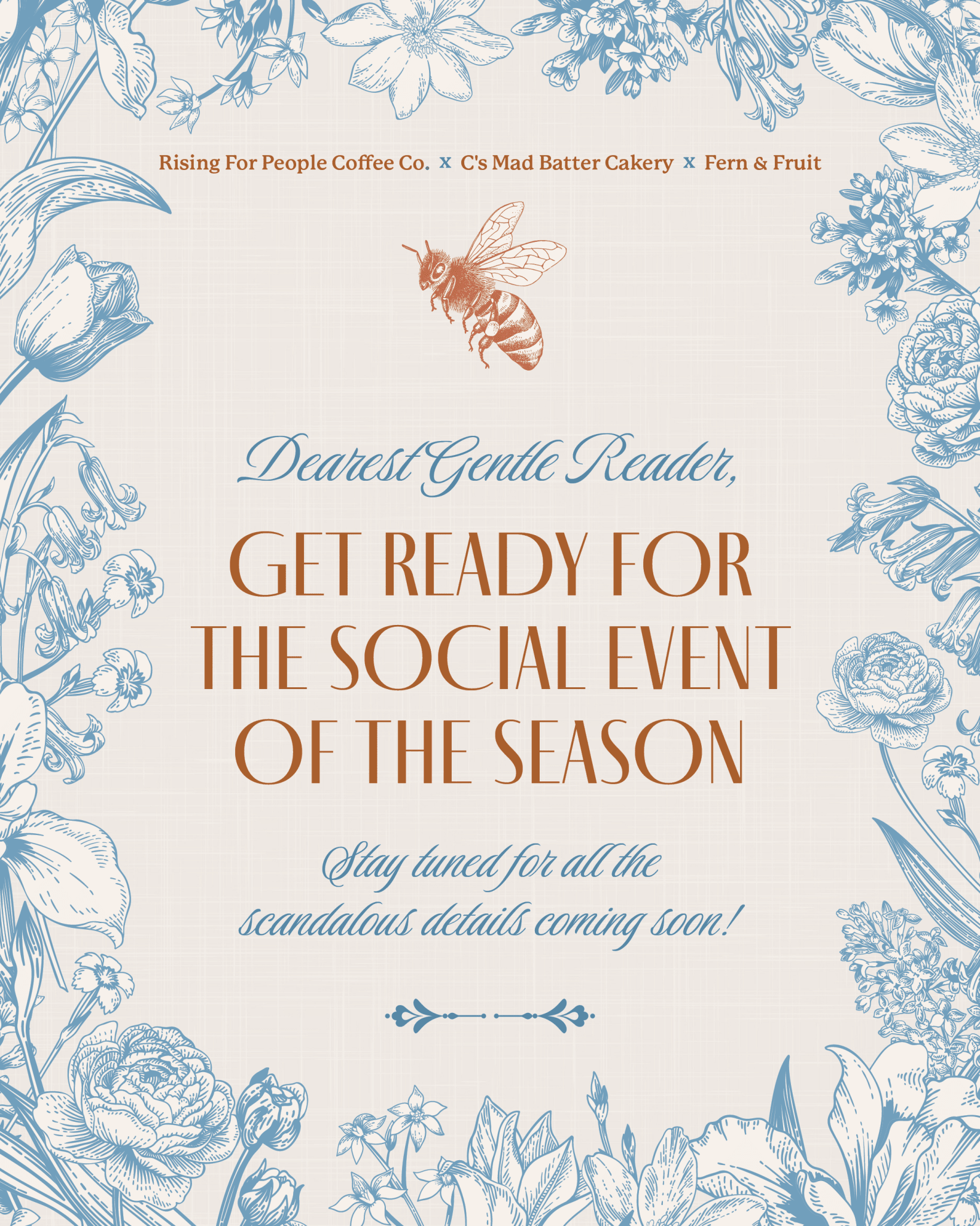 Bridgerton Garden Soiree Experience | Reno – March 28 & April 4 - Rising For People Coffee Co.Rising For People Coffee Co.Rising For People Coffee Co.Bridgerton Garden Soiree Experience | Reno – March 28 & April 4