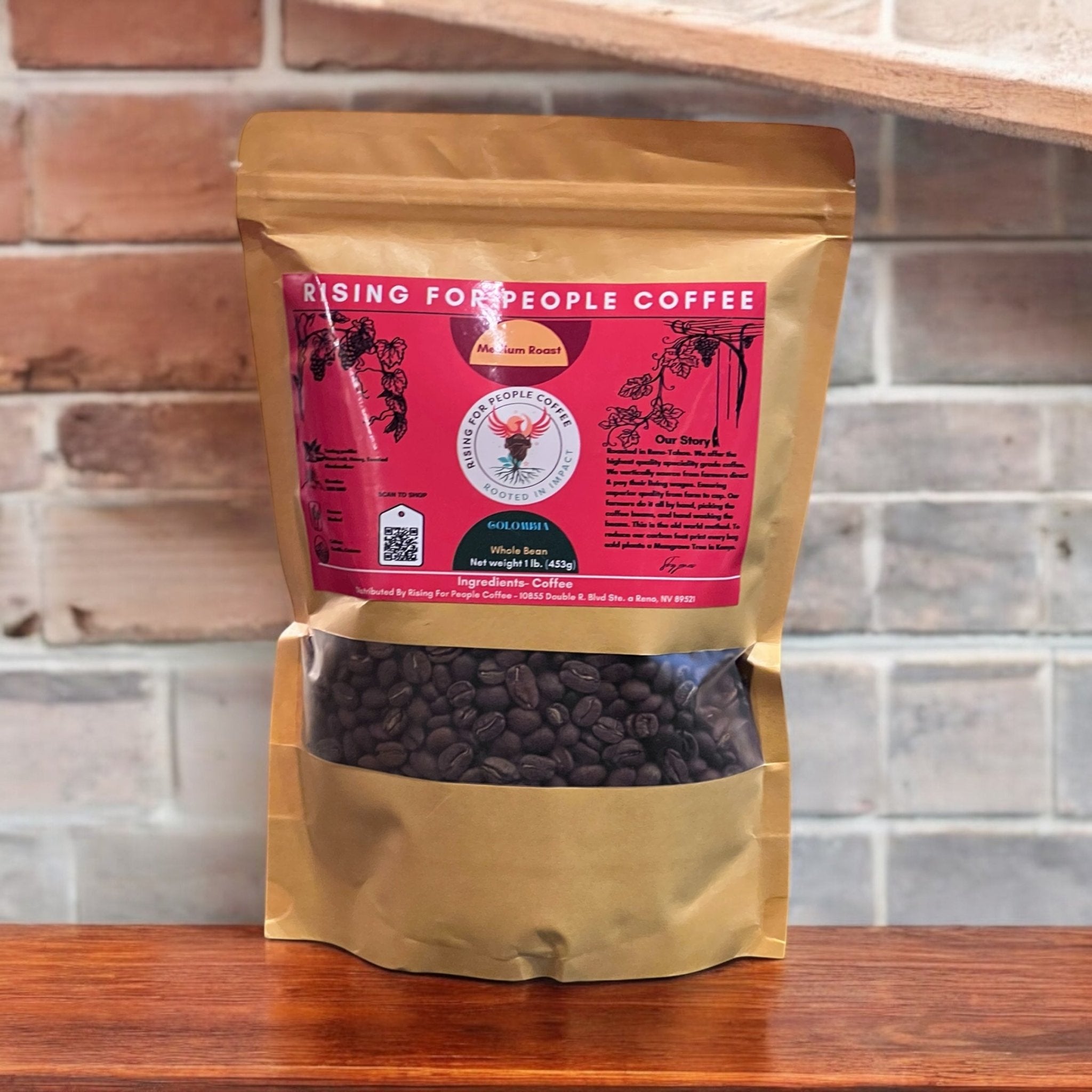 Colombia Coffee - Rising For People Coffee Co.CoffeeRising For People Coffee Co.Rising For People Coffee Co.C - COLOMBIA - ST - 1LB - KRRising for People Coffee coffee bag— Organic Colombia, medium roast, Rising for People Coffee coffee bag— Organic Colombia, medium roast, Rising for People Coffee bag— Organic Ethiopia natural Single Origin Speciality medium Roasted Coffee beans , Latte, Cappuccino, Coffee shop, Coffee shop near, Coffee near me, Roasted coffee, Speciality coffee, Green coffee, B