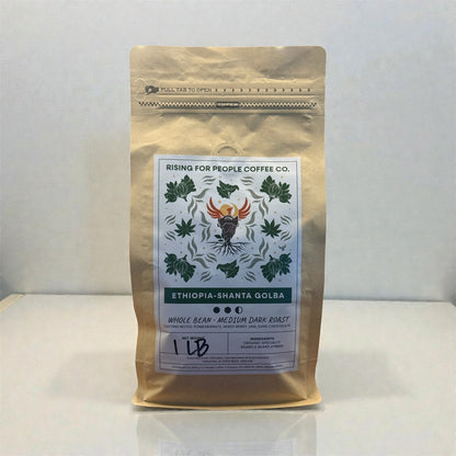Ethiopia Shanta Golba Coffee - Medium Dark - Rising For People Coffee Co.CoffeeRising For People Coffee Co.Rising For People Coffee Co.198168438220Ethiopia Shanta Golba Coffee - Medium Dark