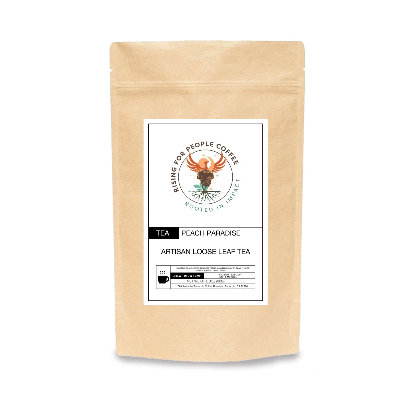 Rising for People Coffee— Peach Paradise Tea Leaves