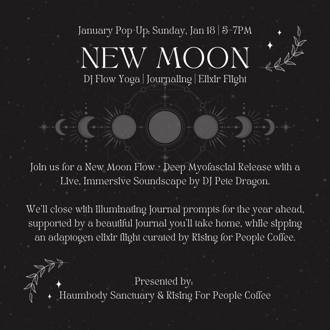 🌑 New Moon Flow & Elixir Experience - Rising For People Coffee Co.Rising For People Coffee Co.Rising For People Coffee Co.🌑 New Moon Flow & Elixir Experience
