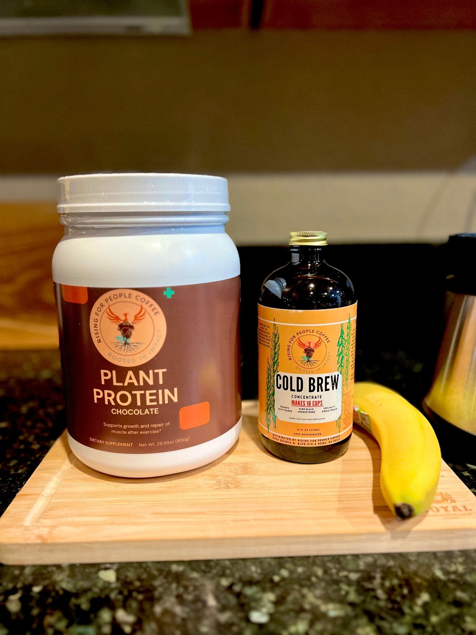 Plant Protein (Chocolate) - Rising For People Coffee Co.Proteins & BlendsRising For People Coffee Co.Rising For People Coffee Co.JTP7PPCHRising for people coffee - organic, toxic free specialty cold brew coffee, perfect for lattes, protein shakes, baking,cooking cocktails , Rising for people coffee organic plant protein, Latte, Cappuccino, Coffee shop, Coffee shop near, Coffee near me, Roasted coffee, Speciality coffee, Green coffee, Black coffee, Espresso machine, French press, Espresso, Takeou