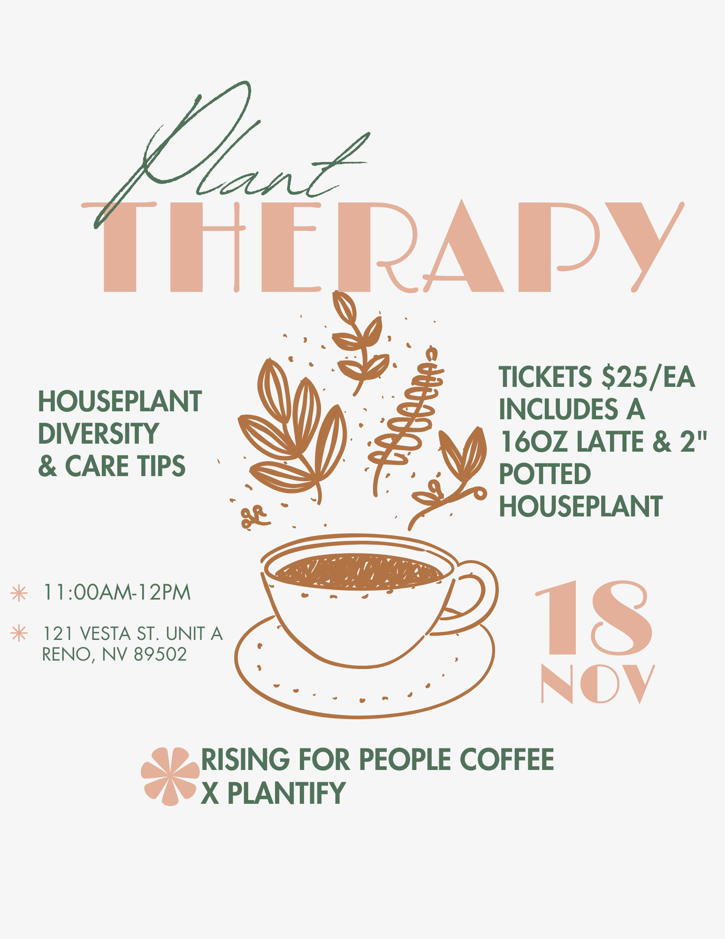 Plant Therapy : House Plant Diversity & Care Tips 11/18/25 - Rising For People Coffee Co.Rising For People Coffee Co.Rising For People Coffee Co.Plant Therapy : House Plant Diversity & Care Tips 11/18/25