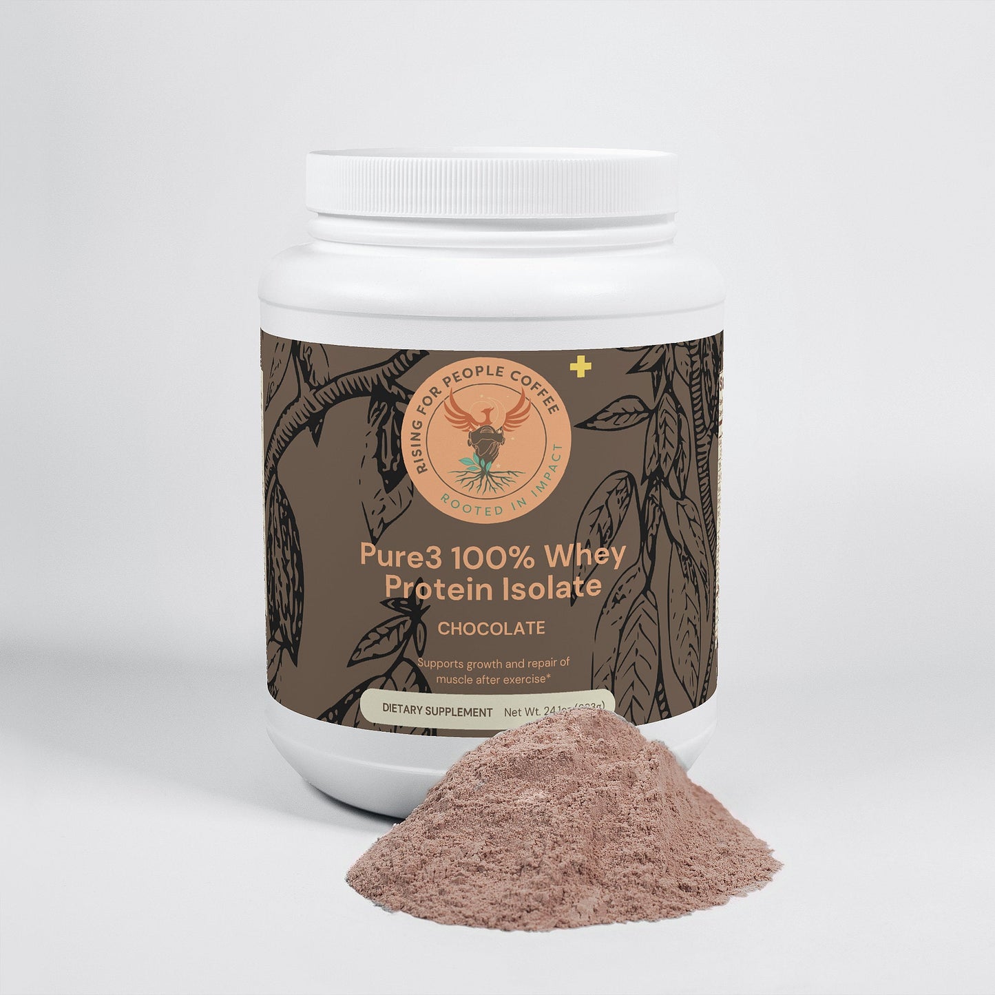 Pure3 100% Whey Protein Isolate (Chocolate) - Rising For People Coffee Co.Proteins & BlendsRising For People Coffee Co.Rising For People Coffee Co.JTP0WHCHPure3 100% Whey Protein Isolate (Chocolate)