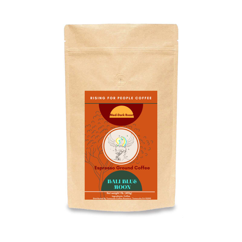 Bali Blue Moon - Rising For People Coffee Co.CoffeeRising For People Coffee Co.Rising For People Coffee Co.C - BALI BLUE - ES - 1LB - KRRising for People Coffee bag—Organic Bali Blue Moon medium - dark roast coffee, Latte, Cappuccino, Coffee shop, Coffee shop near, Coffee near me, Roasted coffee, Speciality coffee, Green coffee, Black coffee, Espresso machine, French press, Espresso, Takeout coffee near