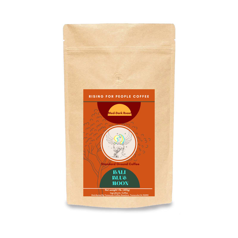 Bali Blue Moon - Rising For People Coffee Co.CoffeeRising For People Coffee Co.Rising For People Coffee Co.C - BALI BLUE - ST - 1LB - KRRising for People Coffee bag—Organic Bali Blue Moon medium - dark roast coffee, Latte, Cappuccino, Coffee shop, Coffee shop near, Coffee near me, Roasted coffee, Speciality coffee, Green coffee, Black coffee, Espresso machine, French press, Espresso, Takeout coffee near