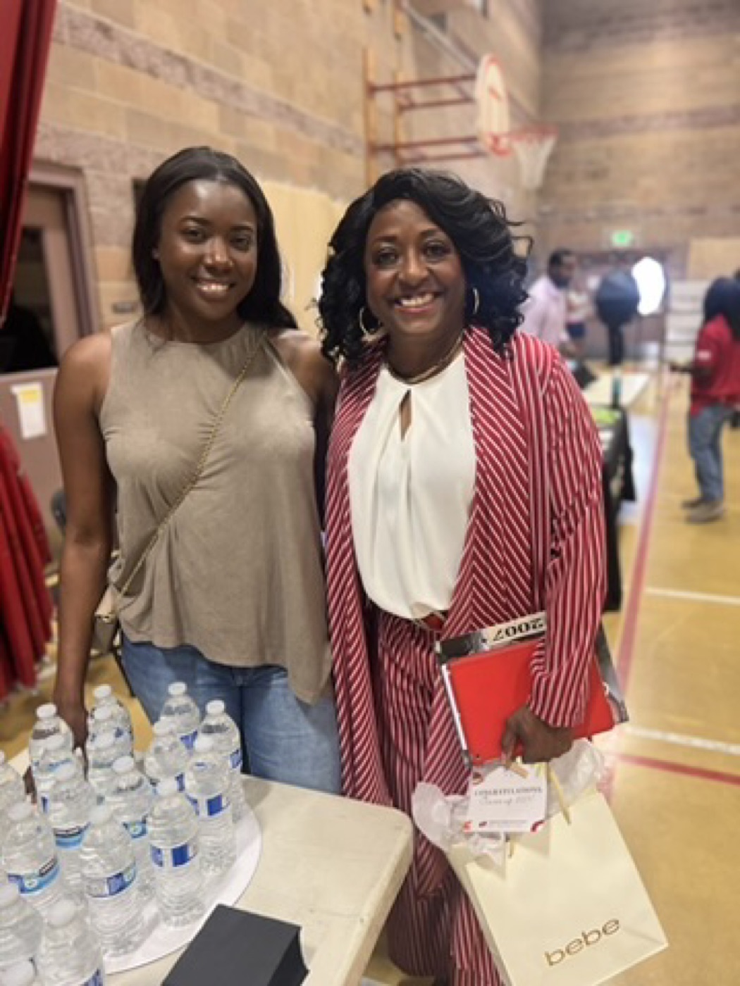 Founder Sky Jones with Reno community leader Angie at a Black college graduation — coffee and pastries donated